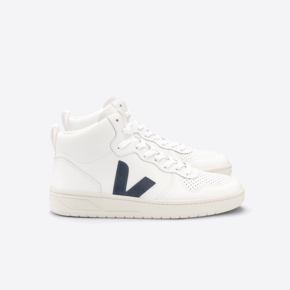 Veja V-15 Leather White Nautico High Top Women's size 9.5 - Picture 16 of 16